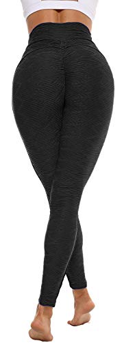 Memoryee Leggings Mujer Push Up Mallas Pantalones Deportivos anticeluliticos Suave Elásticos Alta Cintura Elásticos Yoga Fitness de Control la barriga/Negro-Style8-11/M