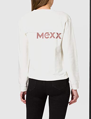 Mexx Organic Cotton Sweatshirt Sudadera, Blanco Crudo, M para Mujer