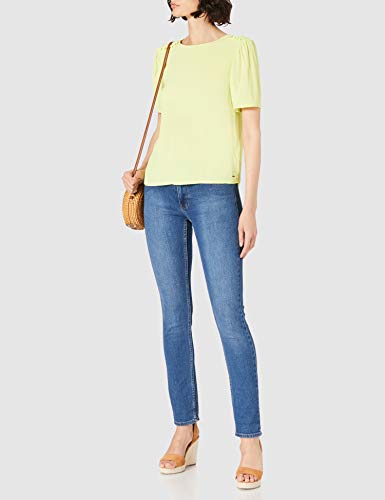 Mexx Short Sleeve Blouse Blusa, Lima, M para Mujer