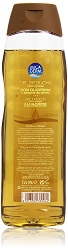 Mica Derm - Gel de ducha para pieles grasas - con extracto de glicerina y extracto de tomillo - 750 ml