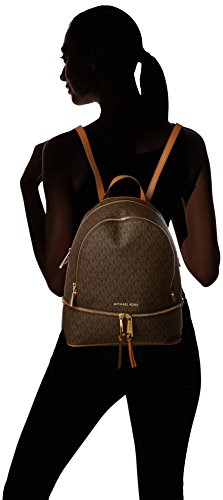 Michael Kors - Rhea Zip, Mochilas Mujer, Marrón (Brown), 12.7x31.8x24.1 cm (W x H L)