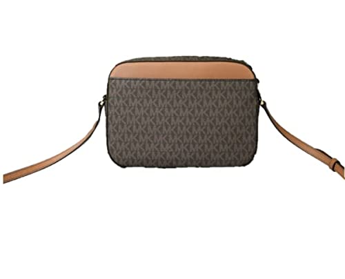 Michael Kors Women's Jet Set Item LARGE EAST WEST CHAIN Crossbody (BROWN/SOFTPINK)