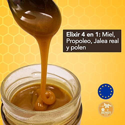 Miel con Propoleo, Jalea Real fresca y Polen de abeja x 250 g. Morning booster, el mejor bio-estimulador para el cuerpo humano. Energizante y revitalizante de las fuerzas vitales del cuerpo.