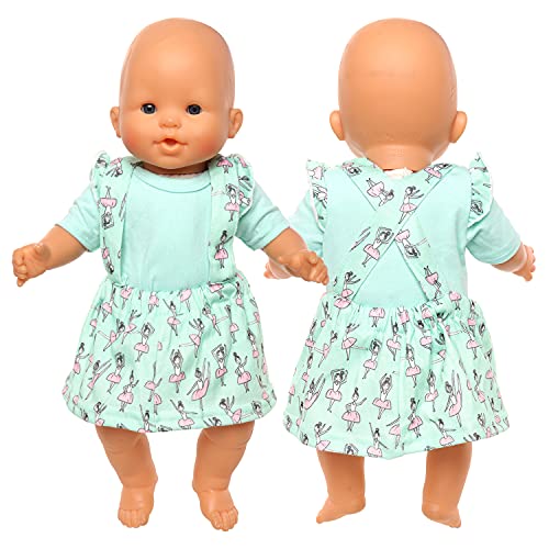 Miunana 3 Ropas Vestidos Fashion para 14 - 16 Pulgada (36CM - 42CM) Muñecos Bebé Baby Dolls (NO Incluye MUÑECA)