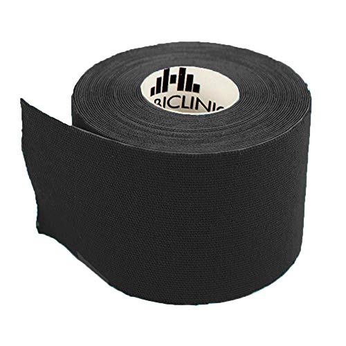 Mobiclinic, Kinesiotape, Modelo Mobitape, Venda neuromuscular adhesiva, Alivio dolor muscular, Elásticas, Impermeable, Vendaje kinesiológico, Apto para múltiples zonas, Rollo, 5x5 cm, Negro