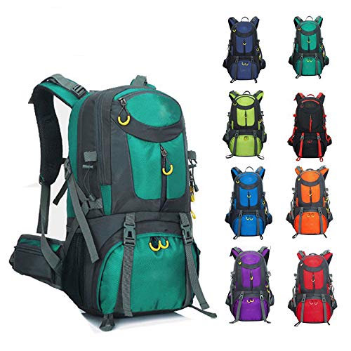 Mochila Senderismo y Montaña 40L ideal para acampada, trekking tanto para hombre y mujer ideal como equipaje de mano 40x20x25 para el avión (morado)