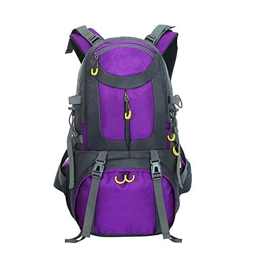 Mochila Senderismo y Montaña 40L ideal para acampada, trekking tanto para hombre y mujer ideal como equipaje de mano 40x20x25 para el avión (morado)