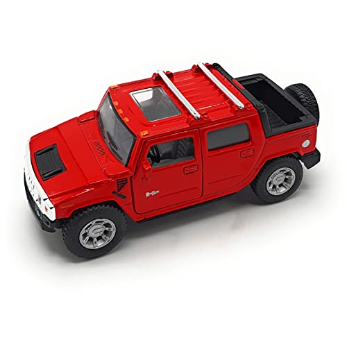 Modelo de coche de colección Hummer H2 SUV a escala 1:40 (truck red)