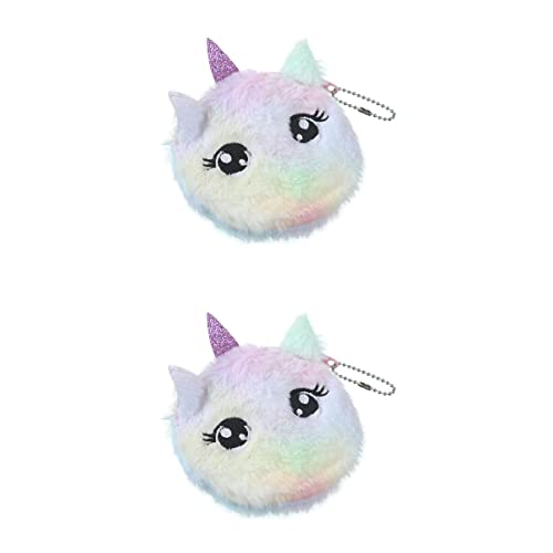 Monedero de Monedas de Unicornio Bolso de Monedas: 2Pcs Moneda de Peluche Monedero Bolsa de Billetera Niños Moneda de Moneda Pierda Arco Bolsa de Bolsa Felícula Favoritos