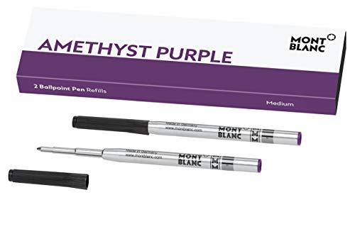 Montblanc 124633 Recambios para esferógrafo de tamaño M – Recargas de alta calidad en color Amethyst Purple