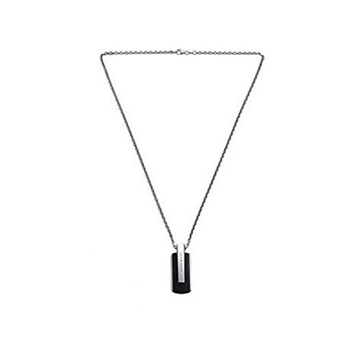 Montblanc Collar Necklace w Pendant SIL Black Titanium PU 103137 Marca