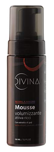 Mousse volumizante activa-rizos para cabello afro y rizado Natural&Amazing con extracto de goji de DIVINA BLK (150 ml)