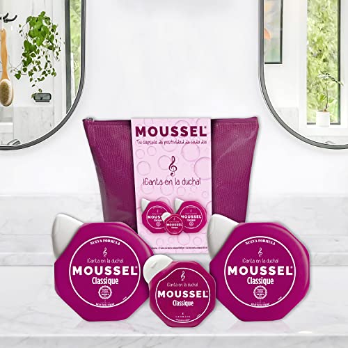 Moussel Neceser Mujer Set de Baño Classique Gel de Ducha 600 ml x 2 + Gel de Ducha 60 ml