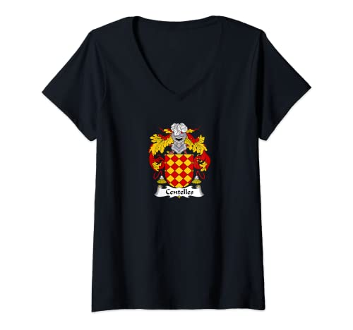 Mujer Escudo de armas Centelles - Escudo de la familia Camiseta Cuello V