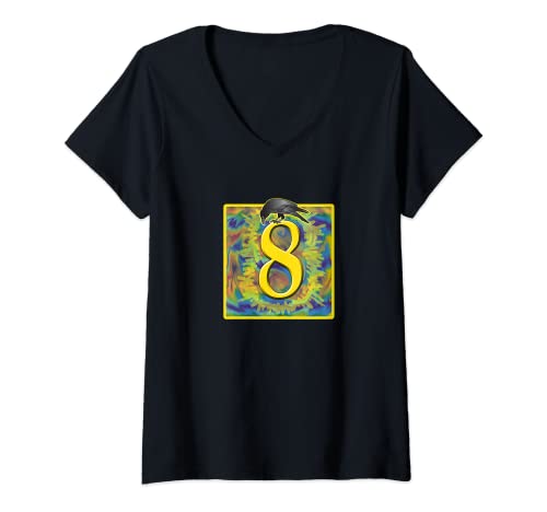 Mujer Lucky Numbers Online Infinite Ocho Suerte! Camiseta Cuello V