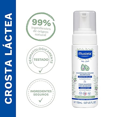 MUSTELA Champú Mousse recién Nacido 150 ml. dosificador foamer, Negro