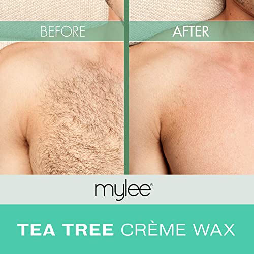 Mylee Cera De Arbol De Té Suave en Crema para Pieles Sensibles 425g, Pote de Crema Depilatoria para Eliminar Vello, Ideal para Cuerpo, Se Puede Calentar en el Microondas o en un Calentador de Cera