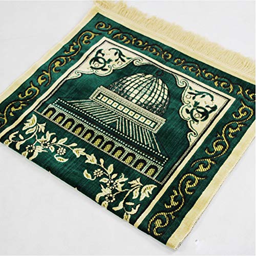 nakw88 Alfombra de oración musulmana, alfombra de oración islámica, cachemira artificial antideslizante para adultos