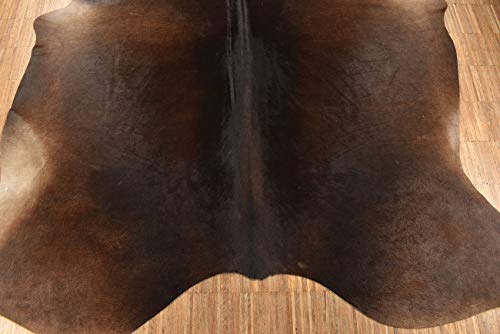 Natur-Fellle Online - Alfombra (piel de vaca, 200 x 190 cm), color marrón oscuro