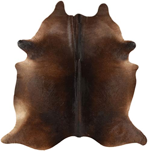 Natur-Fellle Online - Alfombra (piel de vaca, 200 x 190 cm), color marrón oscuro
