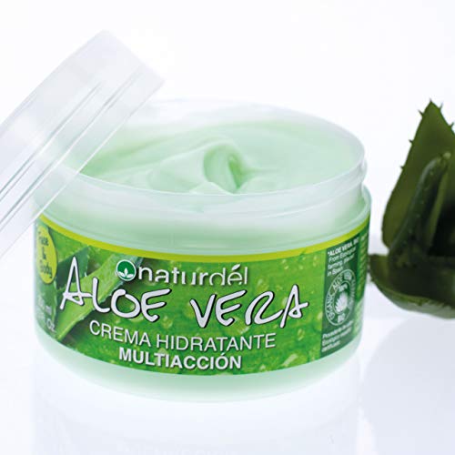 NATURDEL Aloe Vera, Crema Hidratante Multiacción Cara y Cuerpo, Cultivo ecológico Español. 250 ml