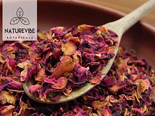 Naturevibe Botanicals Polvo de Pétalo de Rosa Orgánico (100 g) | Iluminador, Anti-envejecimiento e Hidratante | Fabricación de jabón y facial en el hogar