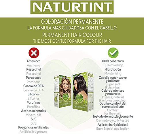 Naturtint Biobased | Coloración sin amoniaco | 6.35 Castaño Canela Intenso | 100% cobertura de canas | Ingredientes vegetales | Color natural y duradero | 170 ml