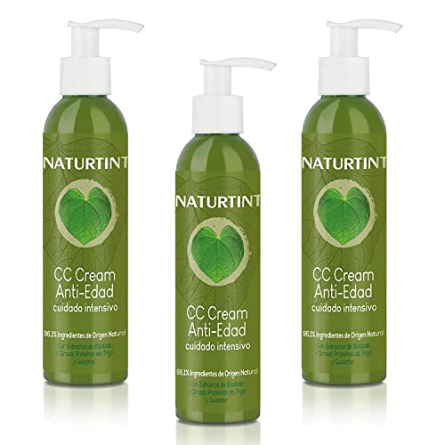 Naturtint CC Cream Antiedad - Pack 3 Unidades. Apto Método Curly. Tratamiento reparación intensa. Mascarilla Capilar sin aclarado. Fuerza, volumen y +80% efecto anti-rotura.