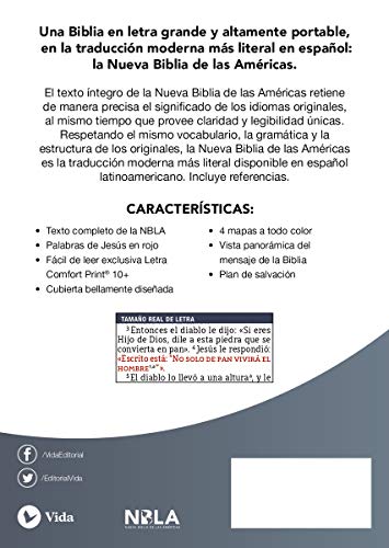 Nbla Santa Biblia Ultrafina, Letra Grande, Tamaño Manual, Leathersoft, Azul, Edición Letra Roja