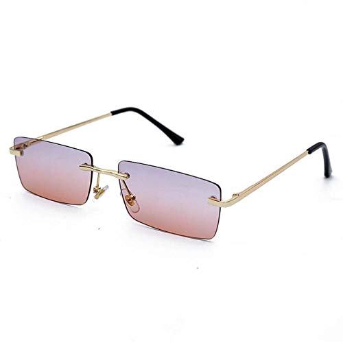 Nbrand Gafas de Sol cuadradas polarizadas rectangulares sin Montura para Mujer, para Mujer 3