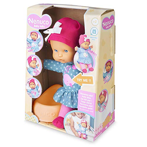 Nenuco-Baby Talks, Hacemos pipí! Muñeca con Sonidos para niñas y niños a Partir de 1 año(Famosa 700016281)