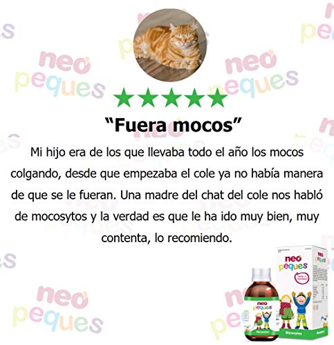 Neo Peques | Mocosytos Jarabe Infantil Para la Tos Seca y Productiva | Expectorante | Cuida la Garganta de Niños | 150 ml | Sabor Frambuesa | Pino, Liquen de Islandia