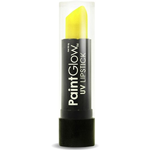 NET TOYS Barra de Labios Neón - Amarillo | Lápiz de Labios Brilla Rayos UVA | Lápiz Labial Luz Negra | Pintalabios Brilla en la Oscuridad