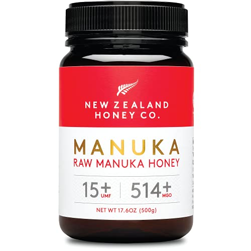 New Zealand Honey Co. Miel de Manuka MGO 514+ / UMF 15+ | Nueva Zelanda Miel 100% Pura y Saludable | 500g