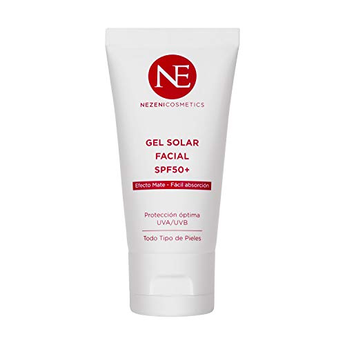 Nezeni Gel Solar Rostro Alta Protección UVA/UVB SPF 50+ Efecto Mate - Fácil Absorción