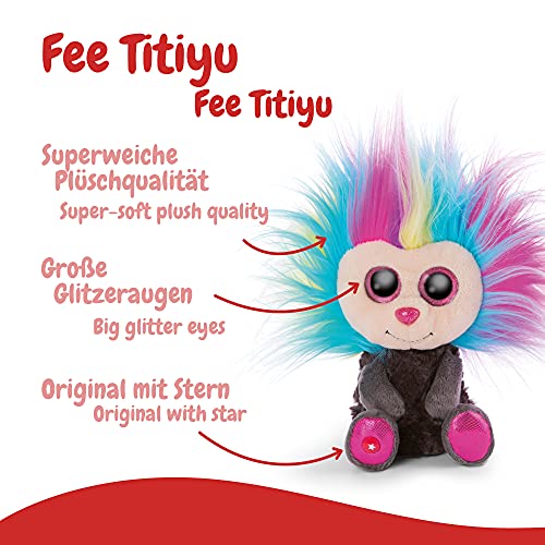 NICI Glubschis: El tierno muñeco de Trapo Original Fee Titiyu 15 cm – Juguetes de Peluche con Grandes Ojos Brillantes y Peinados Locos, Hada de Peluche Suave esponjosa para abrazar y Jugar, 46895