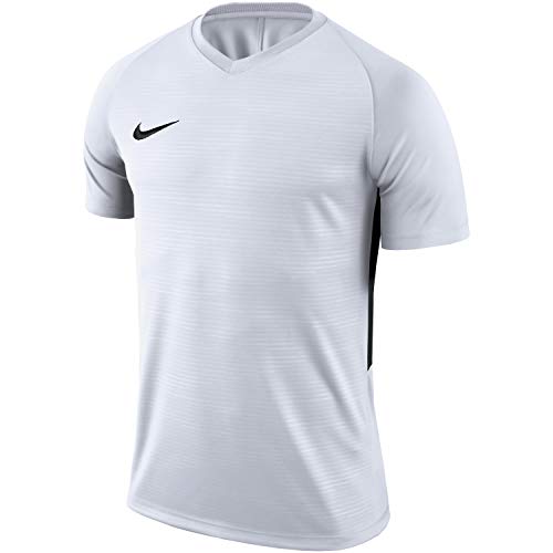 Nike K Tiempo Premier Ss - Camiseta De Manga Corta Unisex - Niños, Blanco (White/ Black), M, Unidad