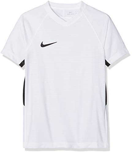 Nike K Tiempo Premier Ss - Camiseta De Manga Corta Unisex - Niños, Blanco (White/ Black), XS, Unidad