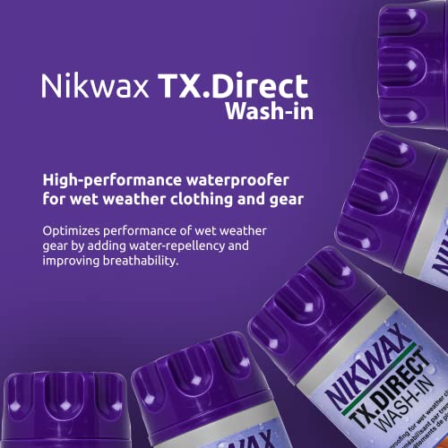 Nikwax TX Directo Wash-In Impermeabilización para la Lluvia Ropa, Unisex, TX Direct Wash-In, Blanco, 300 ml