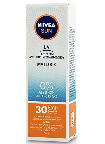 Nivea Crema de control de brillo facial UV Sun Protector solar para Mat Look SPF30 50ml