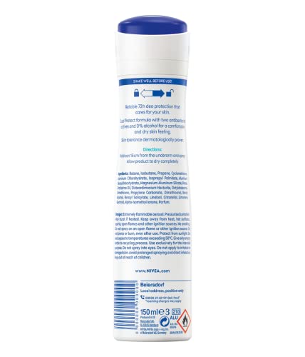 NIVEA Dry Fresh - Desodorante en spray, 6 envases de 150 ml