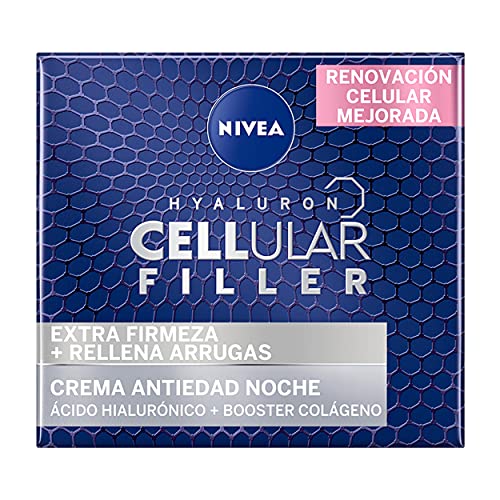 NIVEA Hyaluron Cellular Filler Cuidado de Noche + Hyaluron Cellular Filler + Volumen y Contorno Serum Pearls + Hyaluron Cellular Filler Cuidado de Día FP30