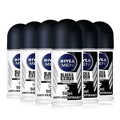 Nivea Men 6 desodorantes antitranspirantes para colores blanco y negro con 48 horas de protección (50 ml)