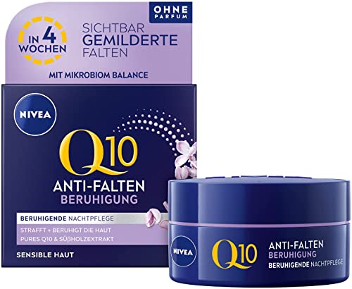 Nivea Q10 Power anti-arrugas + Reducir sensibilidad de noche para rejuvenecedora Cuidado, feuchtigkeitsspendende Crema, 50 ml