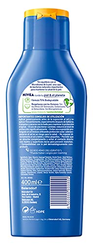 Nivea Sun Protege & Hidrata - Leche solar FP50+, hidratante, resistente al agua, protección UVA/UVB - 400 ml + Crema solar facial con protección solar FP50 - 50 ml