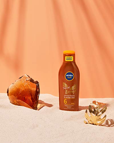 Nivea Sun Tropical Bronze Sun Lotion SPF 6, protección solar para bronceado de larga duración sin autocronceamiento, crema solar con extracto de caroteno y vitamina E, 200 ml