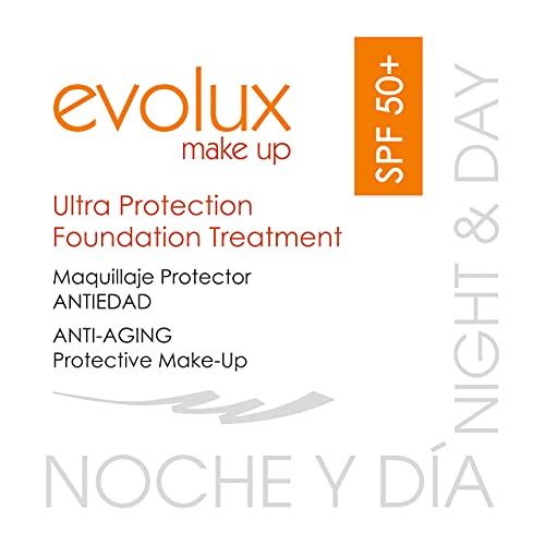 Noche y Día Evolux By Night and Day Ultra Protection Foundation Treatment SPF 50+ Maquillaje Protector Anti Edad, 12 G, Pack de 1