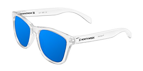 Northweek Regular Seabright - Gafas de Sol para Hombre y Mujer, Polarizadas, Translúcido/Azul