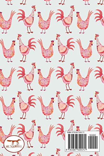 Notes: A Blank Sketchbook with Hen and Cockerel Chicken Pattern Cover Art