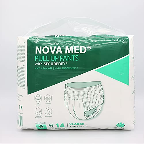 Novamed - Pañales para incontinencia, para adultos, bragas para adultos, tamaño XL, 2100 ml de absorción